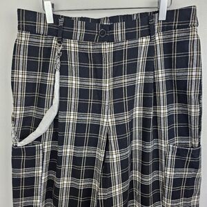 Forever 21 Plaid Wide Leg Cargo Pants with Detachable Chain NWOT